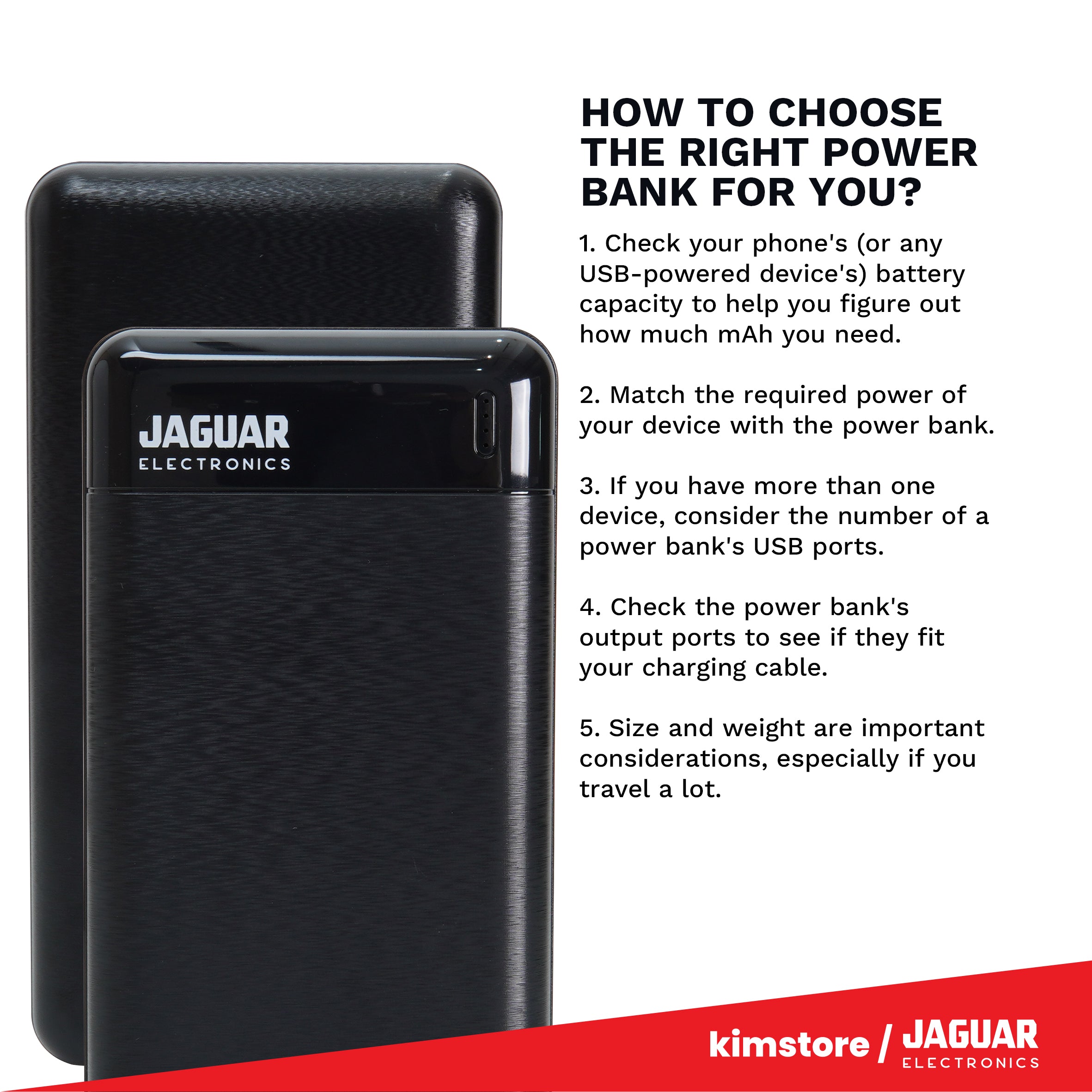 [OPEN BOX] Jaguar Electronics PB181 V2 30000mAh Power Bank Dual USB Output