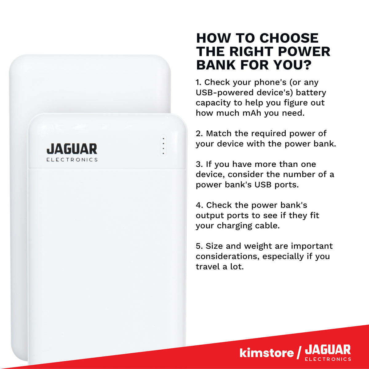 [OPEN BOX] Jaguar Electronics PB181 V2 30000mAh Power Bank Dual USB Output