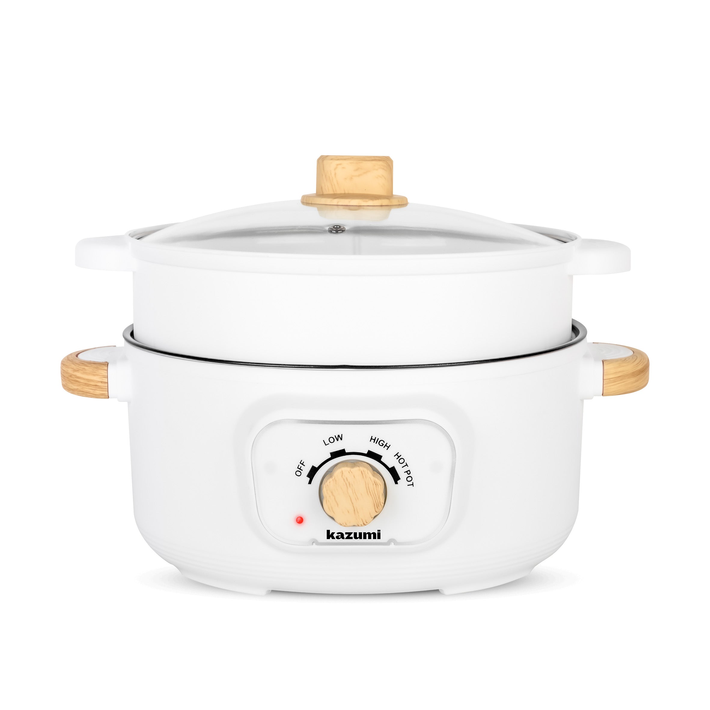 [OPEN BOX] Kazumi KZ-309 3.0L Multifunctional Non-Stick Electric Cooker with Steamer - White