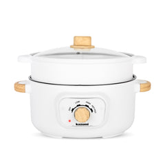 [OPEN BOX] Kazumi KZ-309 3.0L Multifunctional Non-Stick Electric Cooker with Steamer - White