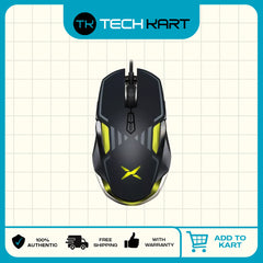 CYBERHUB DELUX M628BU (PMW3389) High End Mouse - Black Yellow