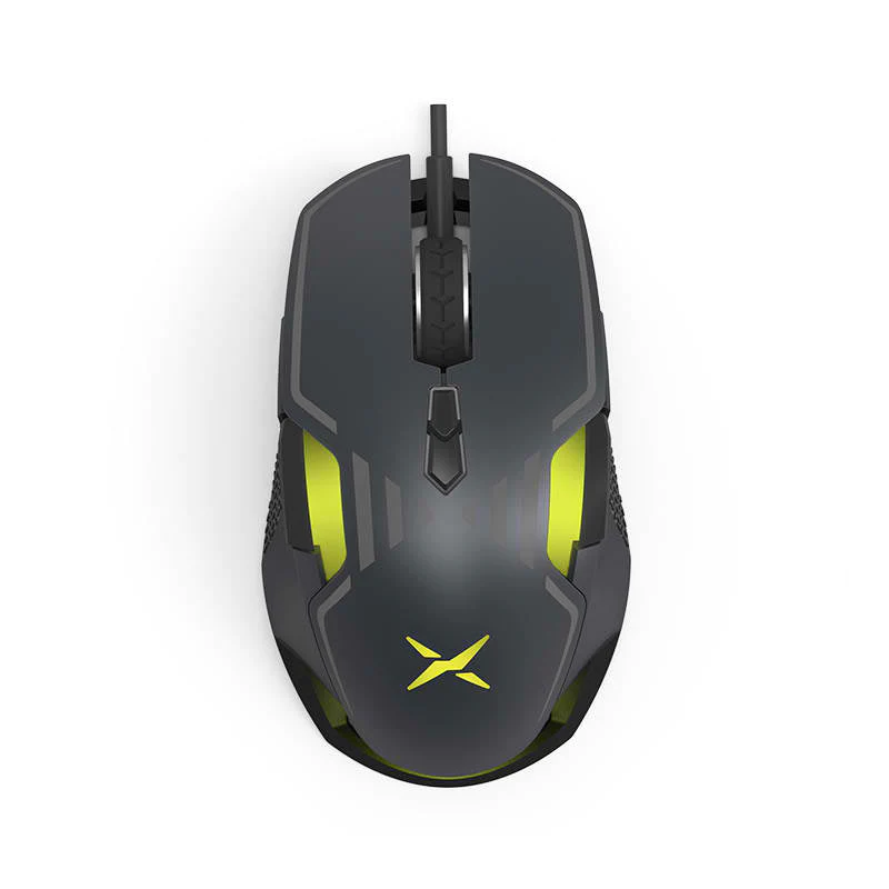 CYBERHUB DELUX M628BU (PMW3389) High End Mouse - Black Yellow