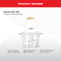 [OPEN BOX] Kazumi KZ-102 Electric Meat Grinder 2L 300W - Alabaster White