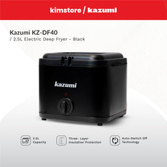 [OPEN BOX] Kazumi KZ-DF40 2.5L Electric Deep Fryer - Black