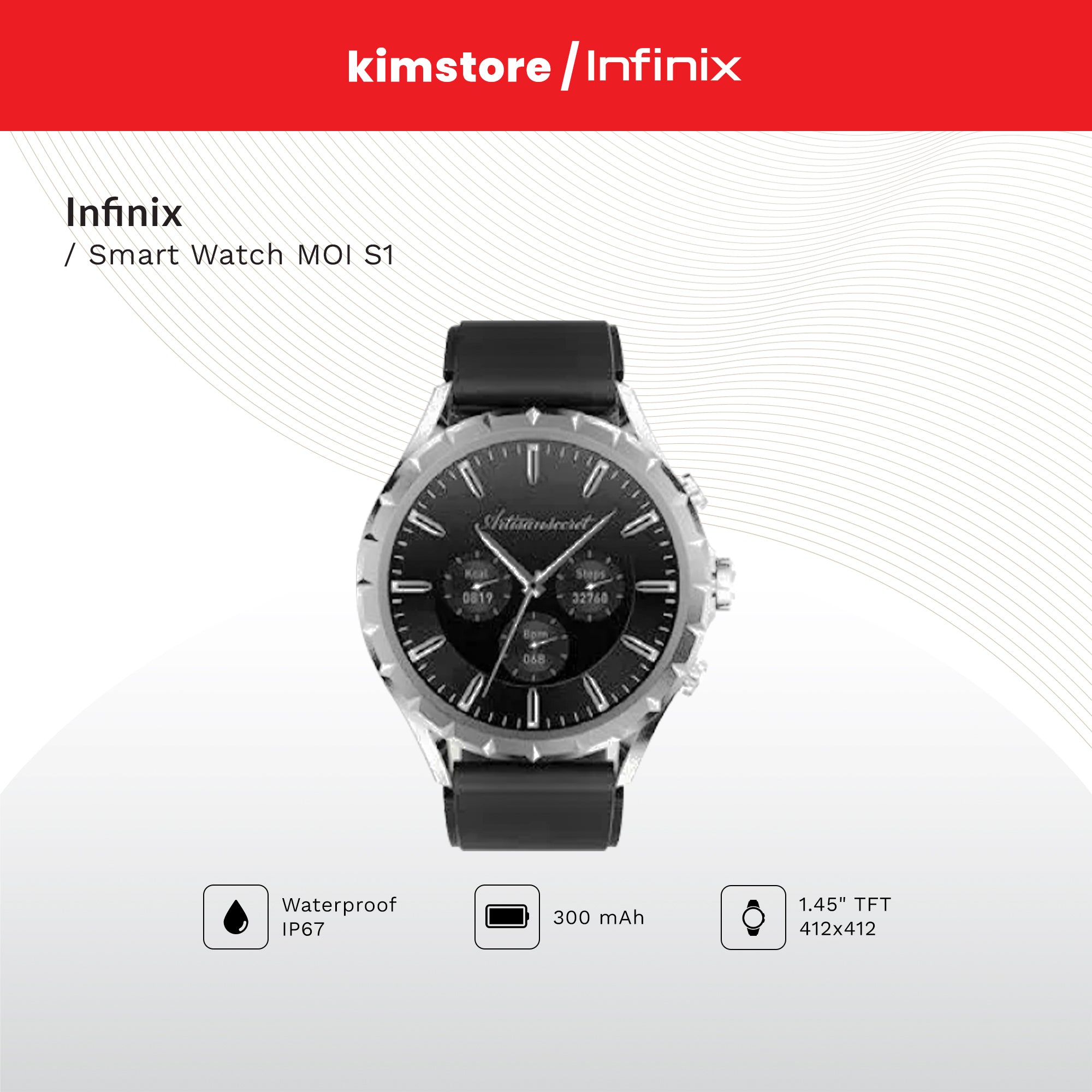 CYBERHUB Infinix Smart Watch Moi S1