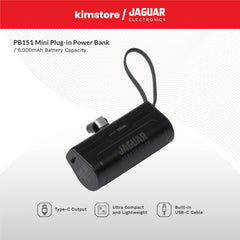 [OPEN BOX] Jaguar Electronics PB151 Mini Plug In Power Bank 5000mAh Type-C