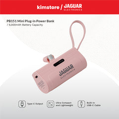 [OPEN BOX] Jaguar Electronics PB151 Mini Plug In Power Bank 5000mAh Type-C