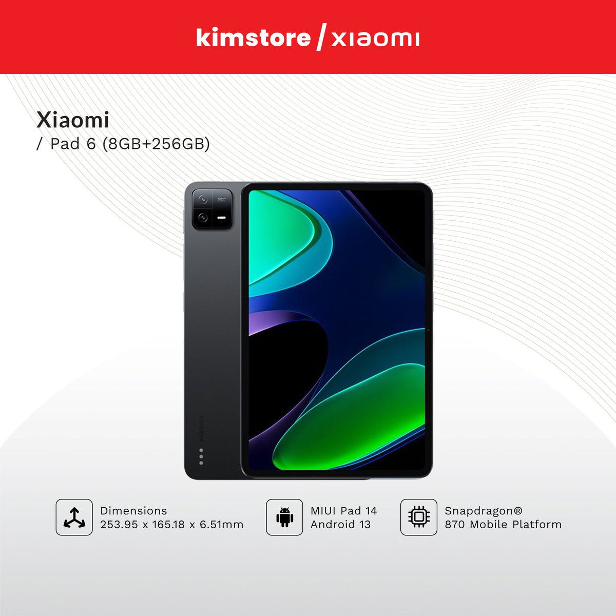 [OPEN BOX] XIAOMI Pad 6 (8GB/256GB) - Gravity Gray