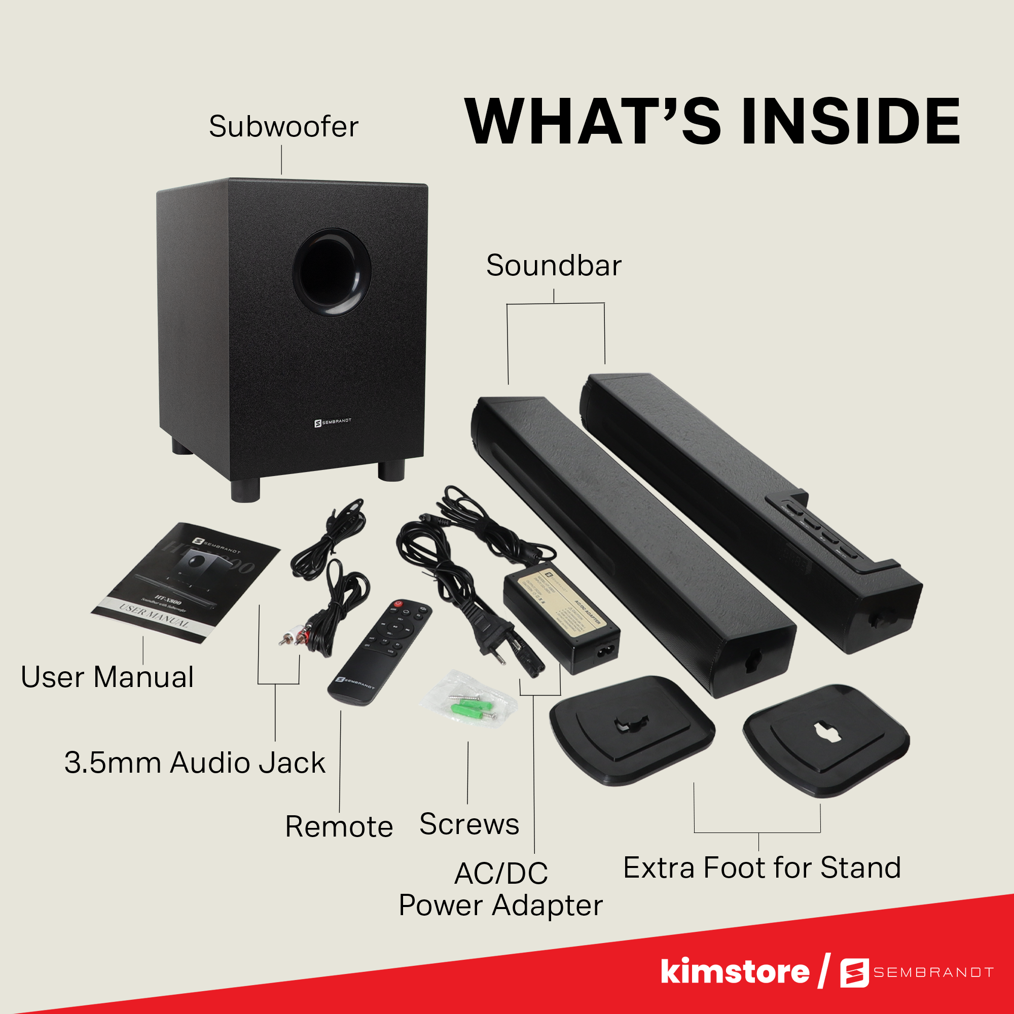 [OPEN BOX] Sembrandt HT-X800 Soundbar with Subwoofer