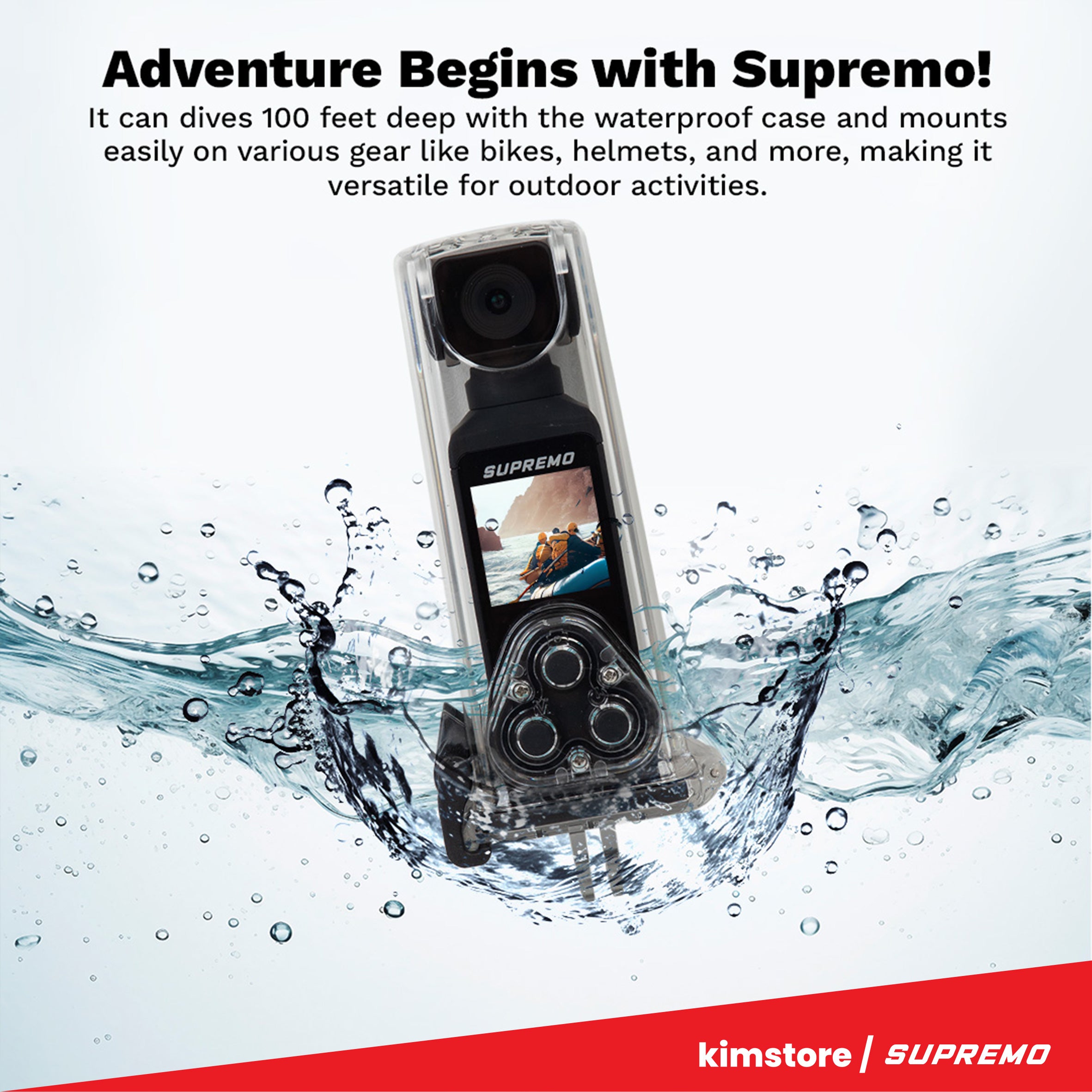 [OPEN BOX] [B] Supremo Ultra HD Pocket Action Camera