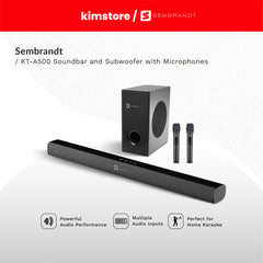 [OPEN BOX] Sembrandt KT-A500 Soundbar and Subwoofer with Wireless Microphones