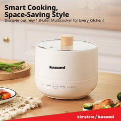 [OPEN BOX] Kazumi KZ-310 1.8L Multifunctional Non-Stick Electric Cooker - White