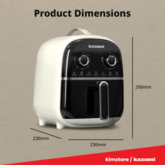 [OPEN BOX] Kazumi KZ-403 5L Multifunctional Air Fryer 1200W - White