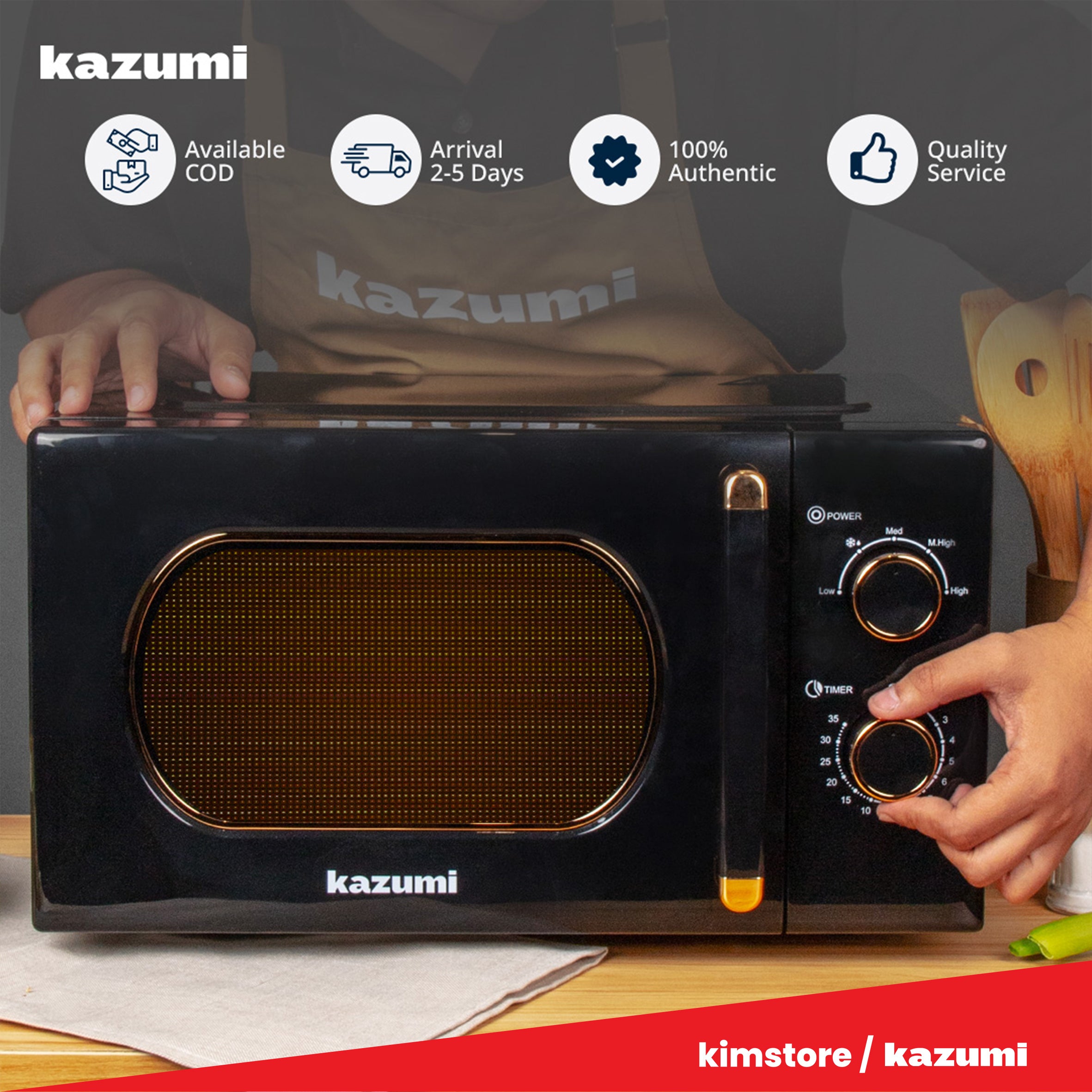 Kazumi KZ-705 20L Retro Microwave Oven