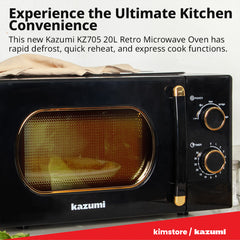 Kazumi KZ-705 20L Retro Microwave Oven