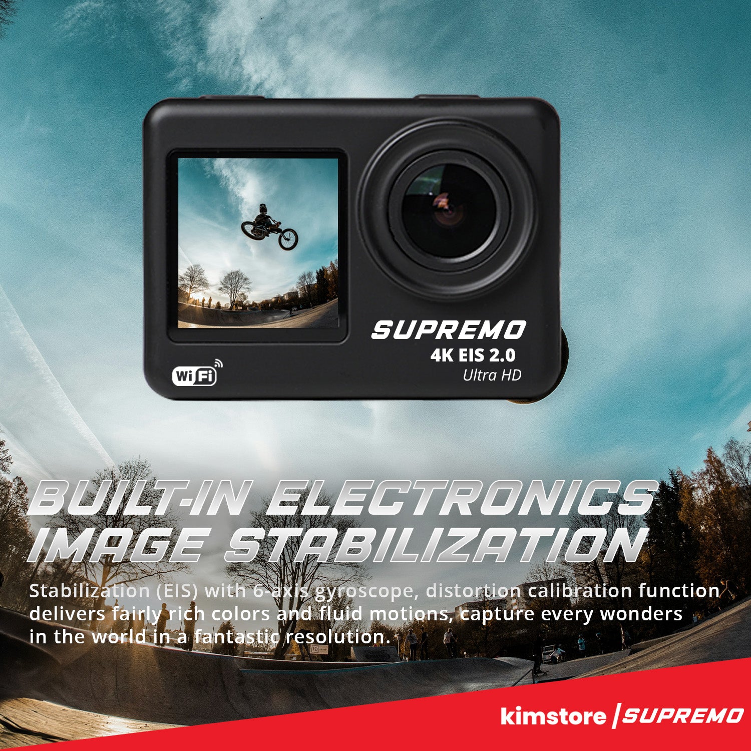 Supremo Ace 4K Dual Display Waterproof Action Camera