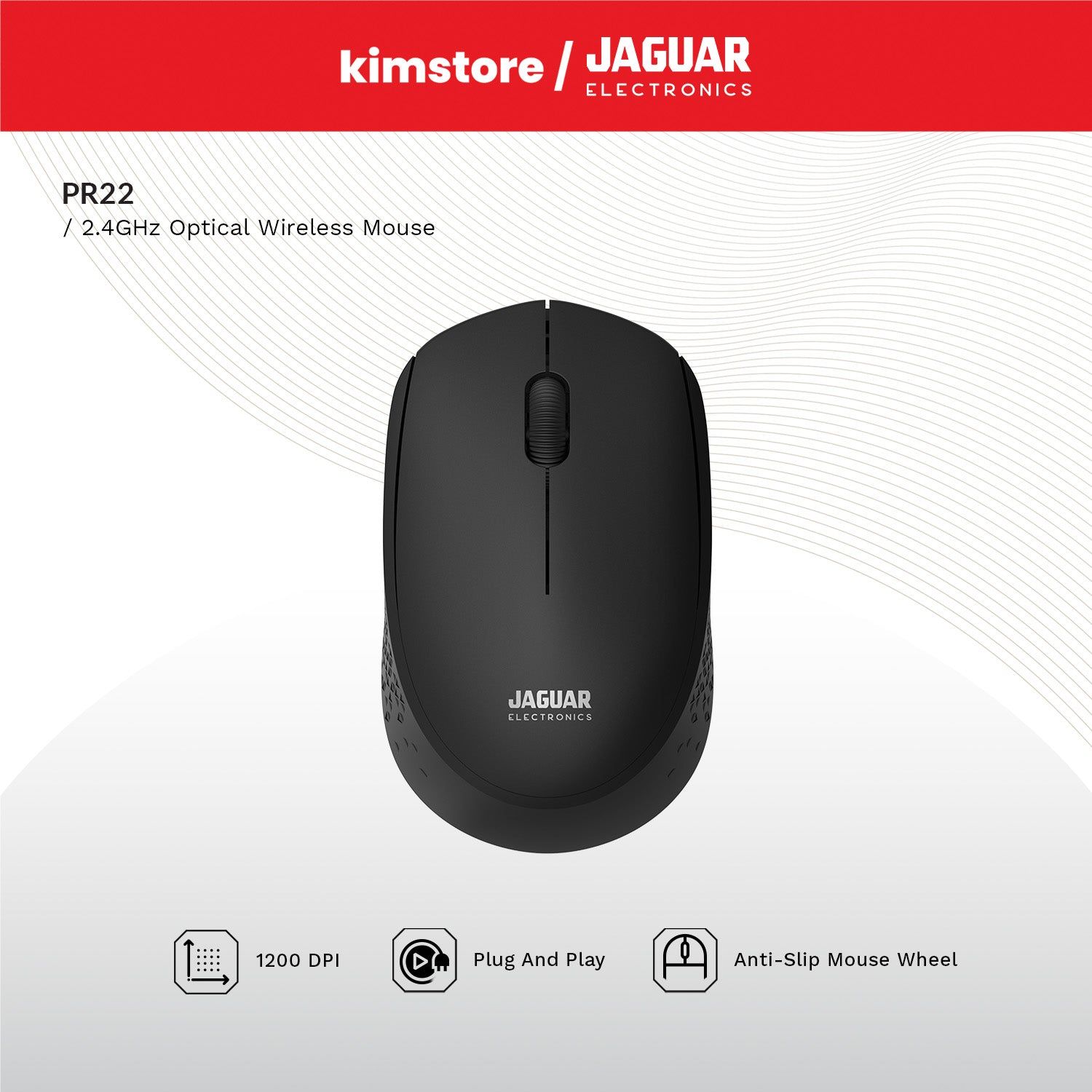 Jaguar Electronics PR22 2.4GHz Optical Wireless Mouse