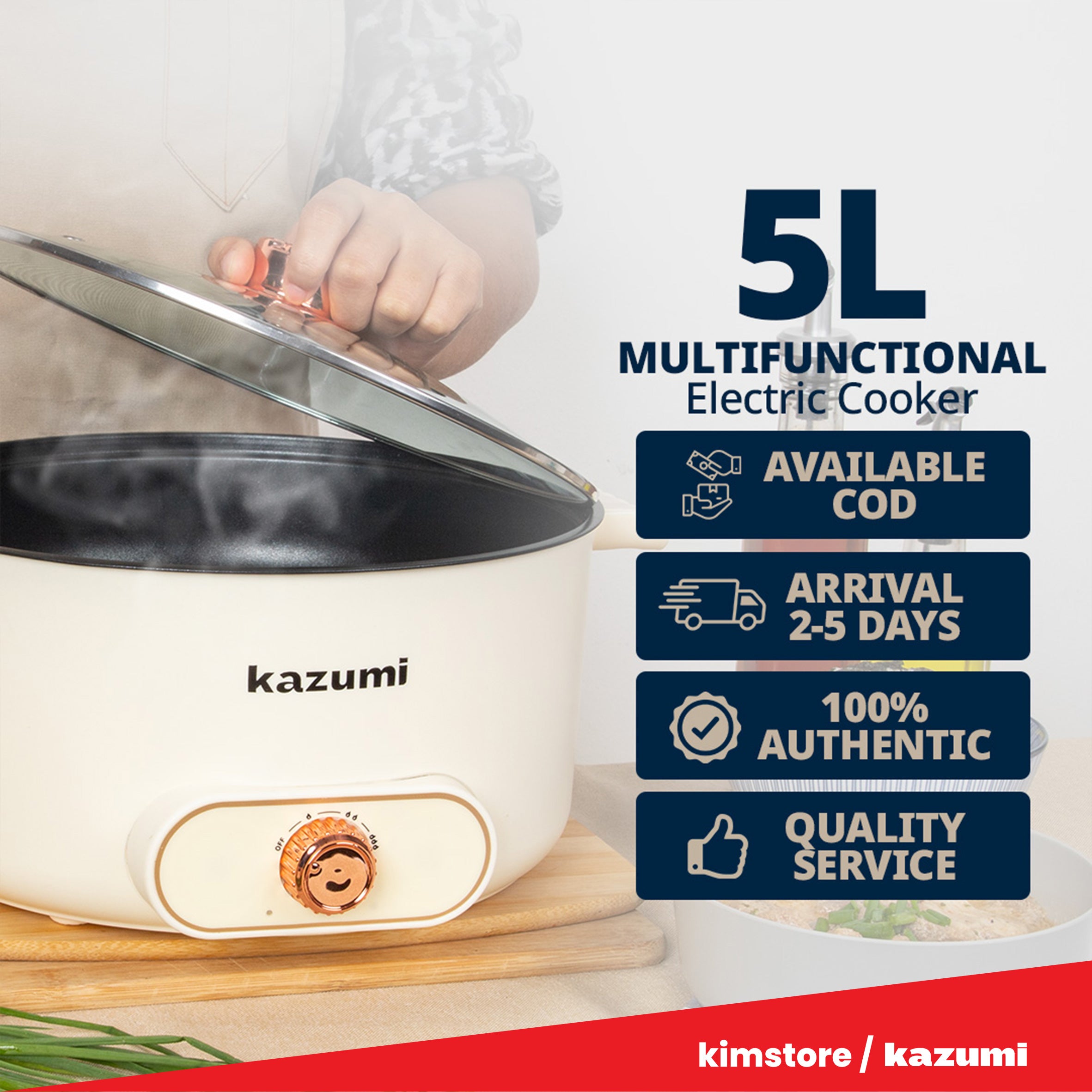 Kazumi KZ-310 5.0L Multifunctional Non-Stick Electric Cooker