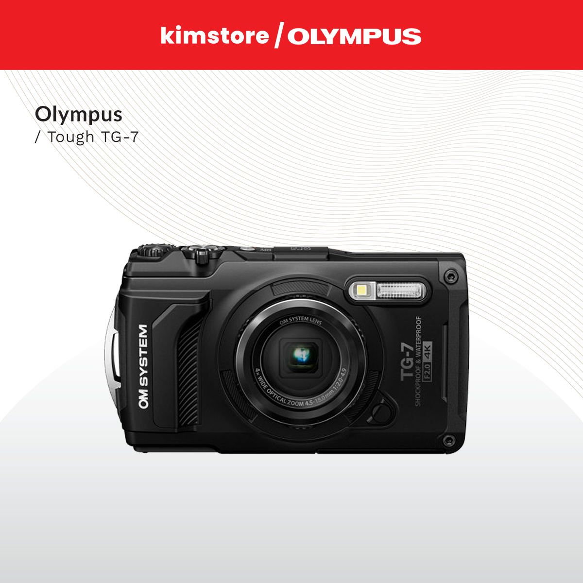 BUNDLE: OLYMPUS Tough TG-7 (Black) + SanDisk Ultra SDXC, SDUNR 64GB, C10