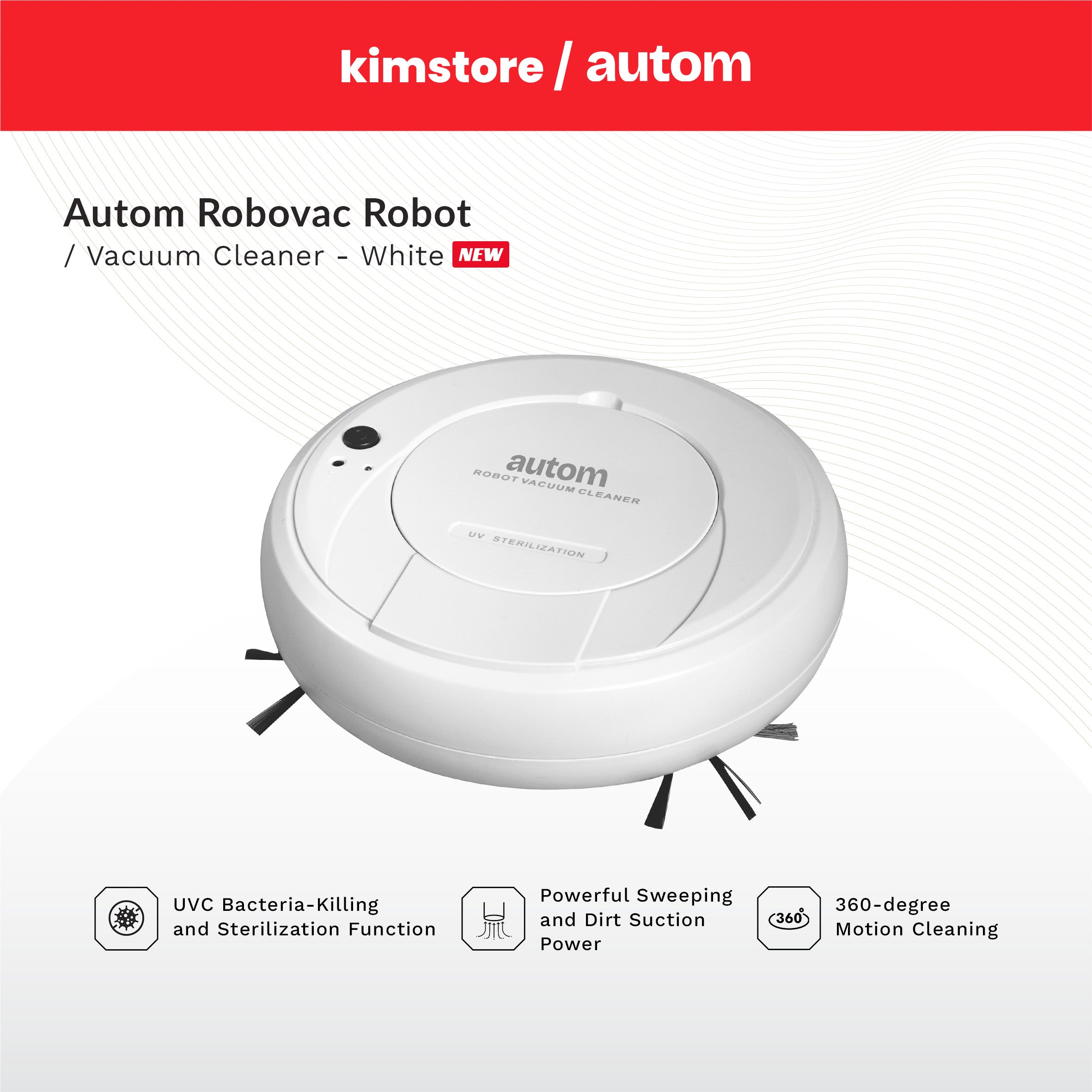 [OPEN BOX] Autom Robovac Robot Vacuum Cleaner