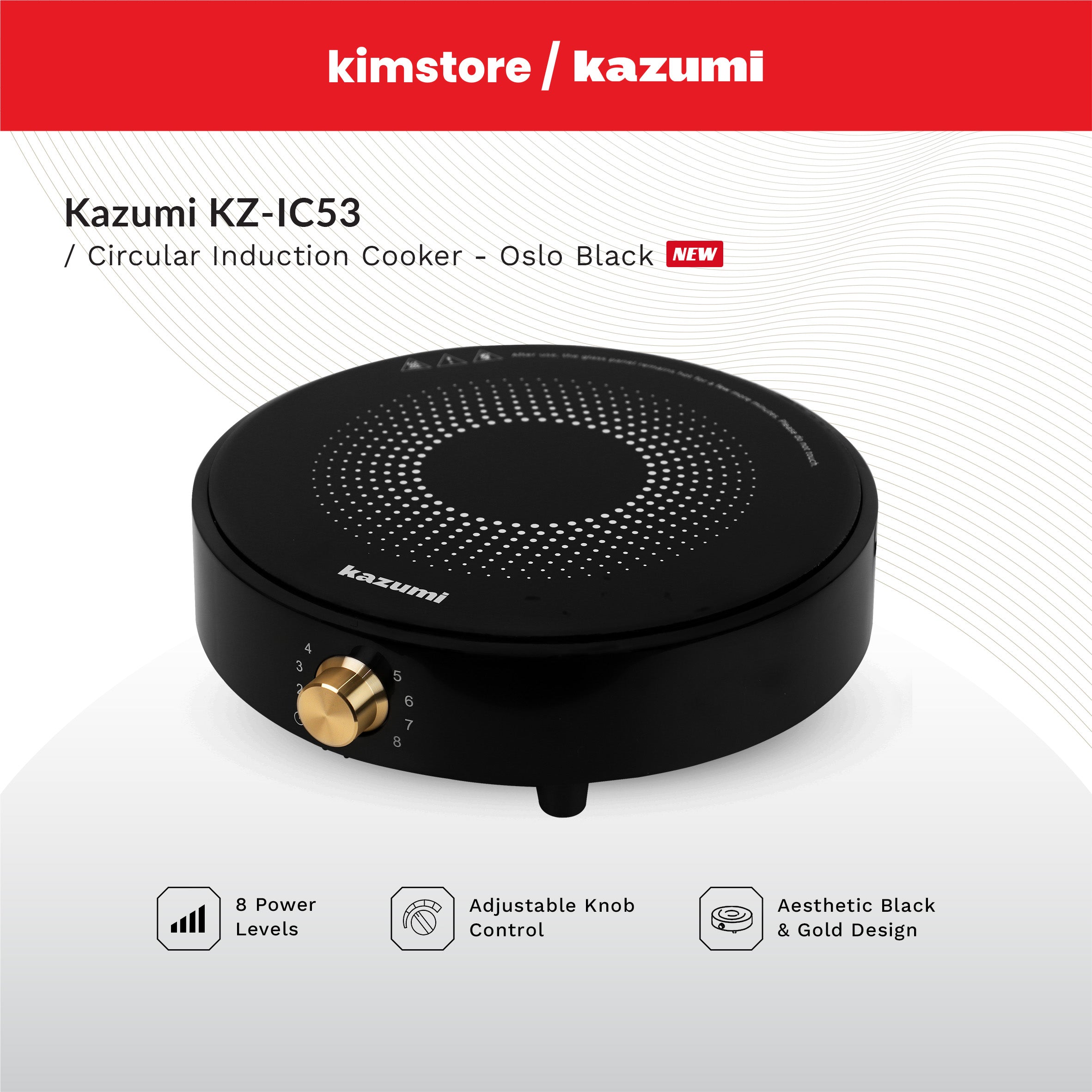 [OPEN BOX] Kazumi KZ-IC53 Circular Induction Cooker