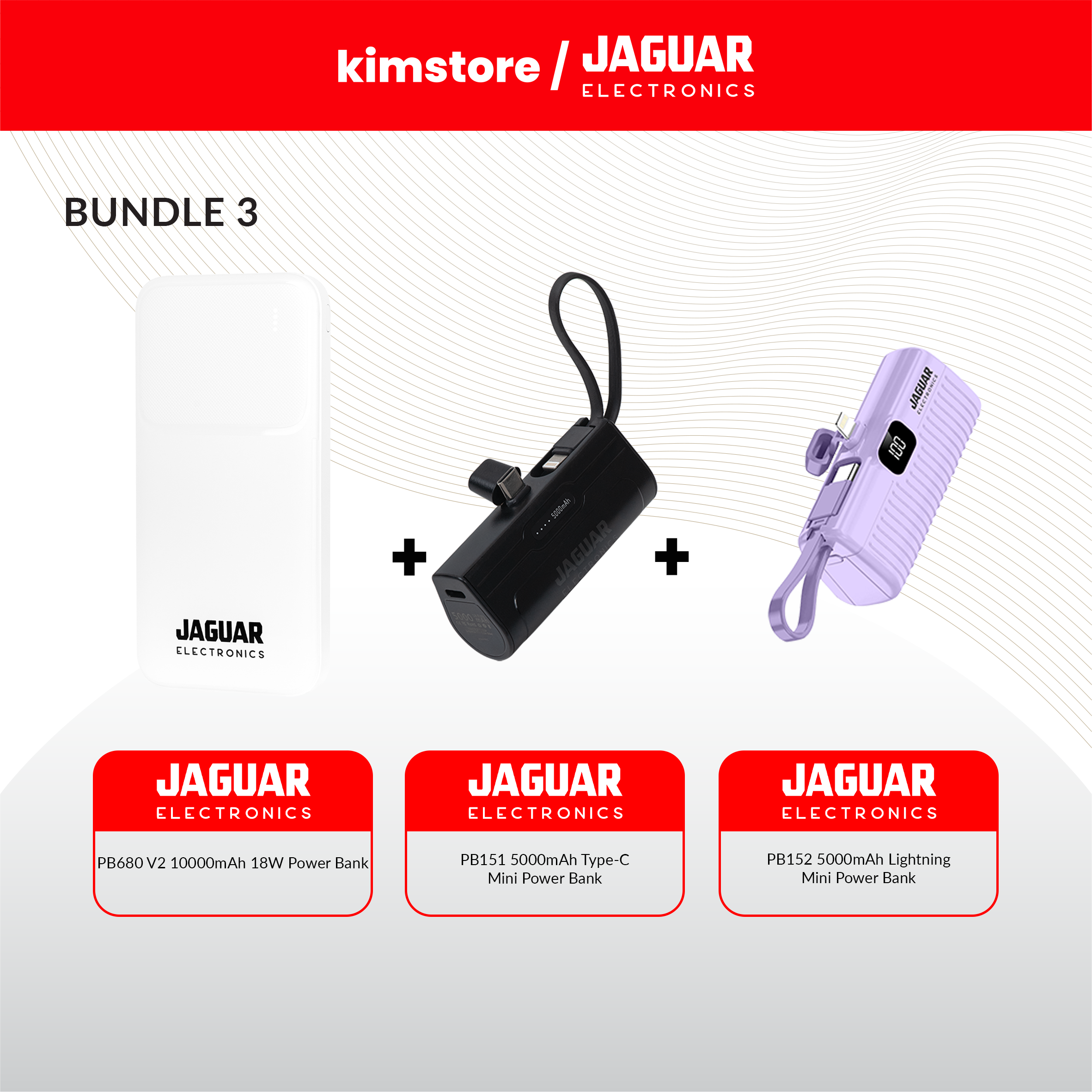 Bundle: Jaguar Electronics Powerbanks