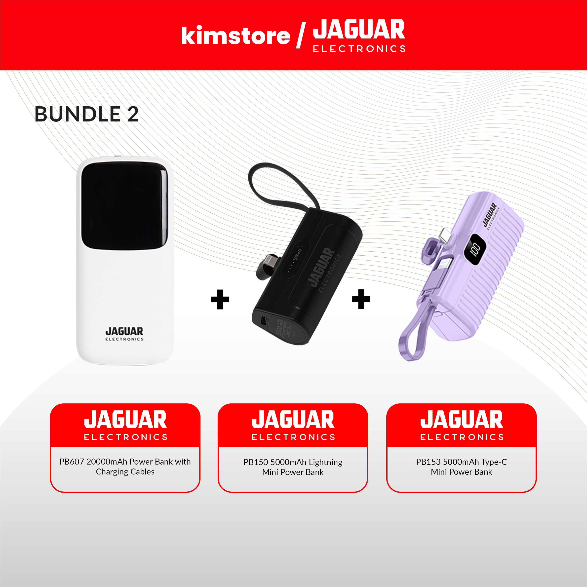 Bundle: Jaguar Electronics Powerbanks