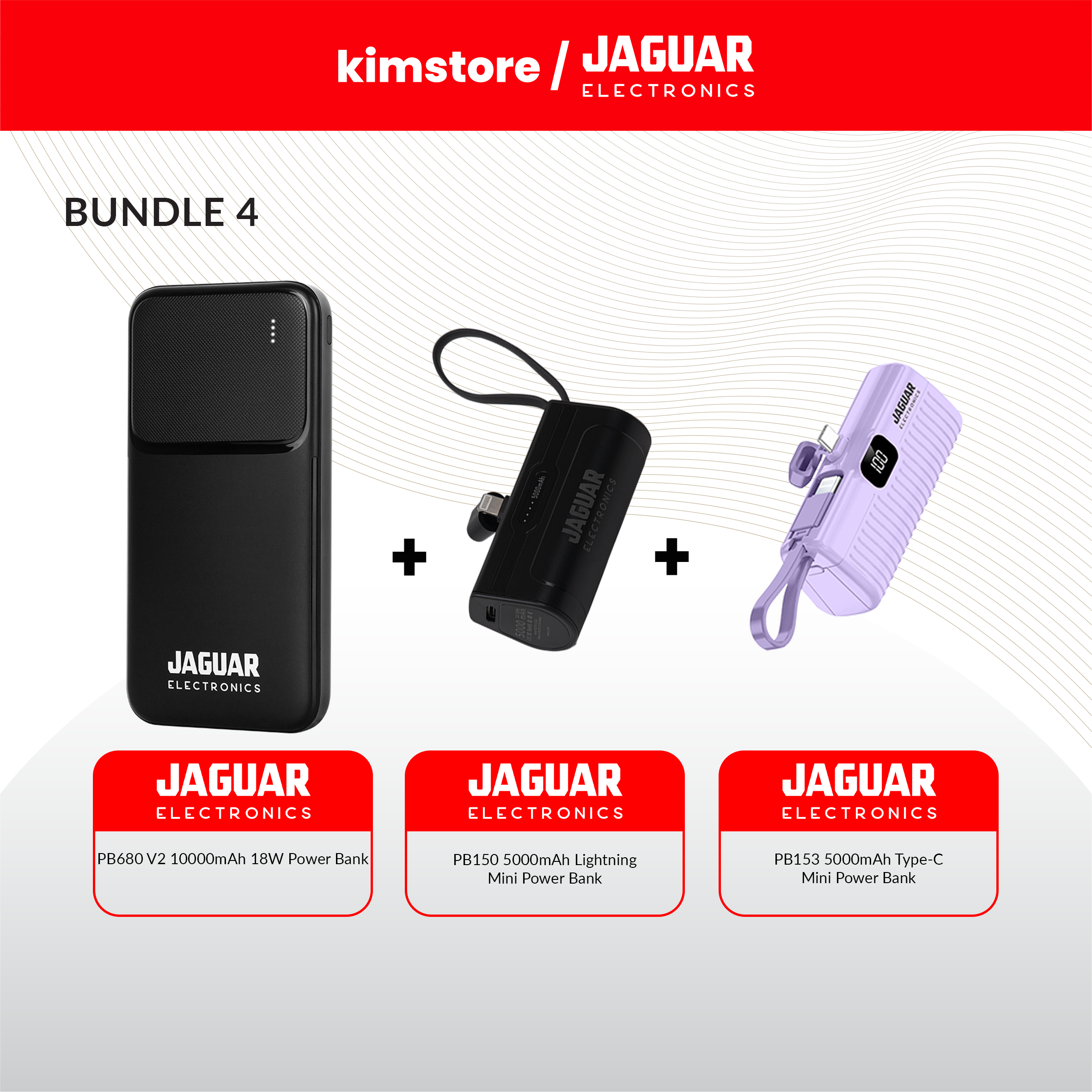 Bundle: Jaguar Electronics Powerbanks