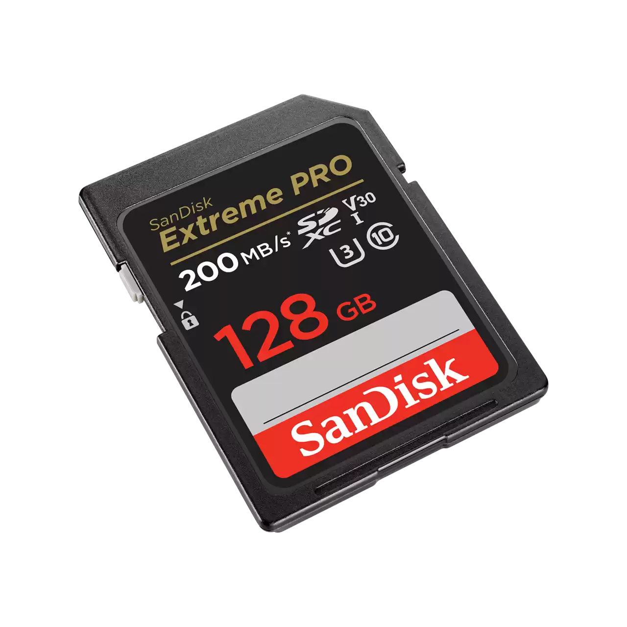 SanDisk Extreme Pro SDXC, SDXXD 128GB, V30, U3, C10, UHS-I, 200MB/s R, 90MB/s W Lifetime Limited