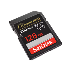 SanDisk Extreme Pro SDXC, SDXXD 128GB, V30, U3, C10, UHS-I, 200MB/s R, 90MB/s W Lifetime Limited