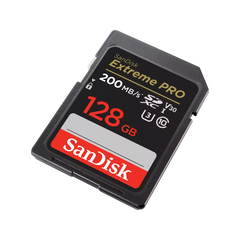 SanDisk Extreme Pro SDXC, SDXXD 128GB, V30, U3, C10, UHS-I, 200MB/s R, 90MB/s W Lifetime Limited