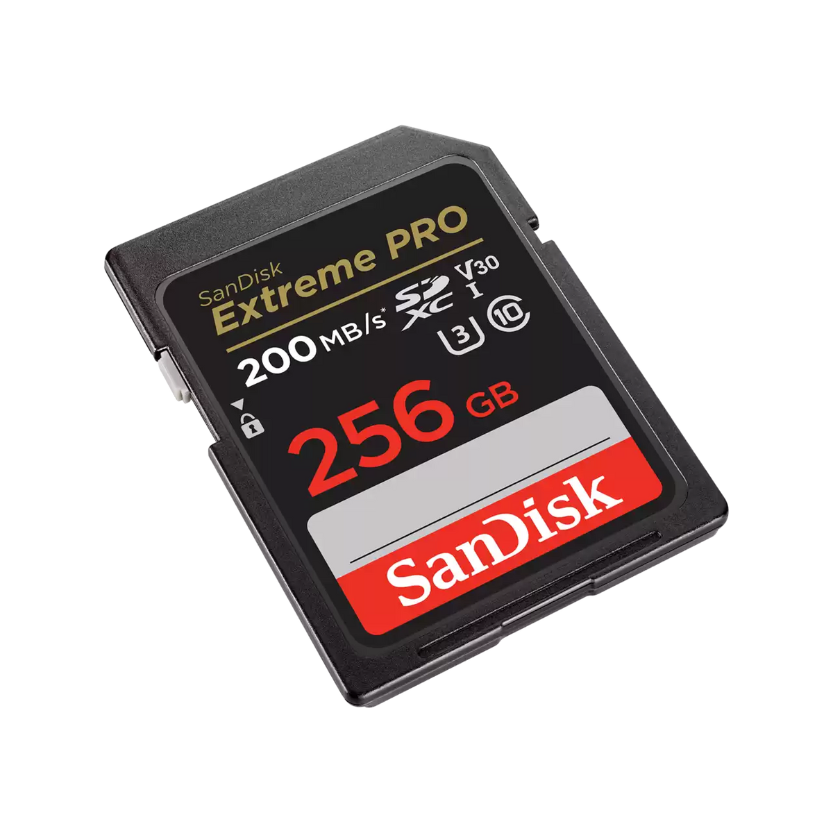 SanDisk Extreme Pro SDXC, SDXXD 256GB, V30, U3, C10, UHS-I, 200MB/s R, 140MB/s  W Lifetime Limited