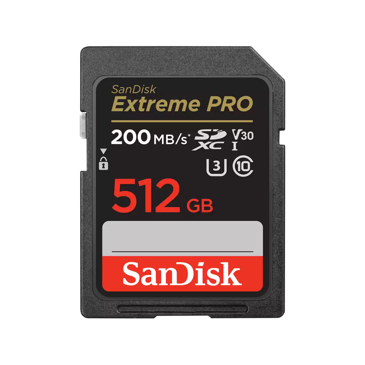 SanDisk Extreme Pro SDXC, SDXXD 256GB, V30, U3, C10, UHS-I, 200MB/s R, 140MB/s  W Lifetime Limited