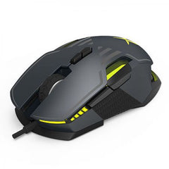 CYBERHUB DELUX M628BU (PMW3389) High End Mouse - Black Yellow